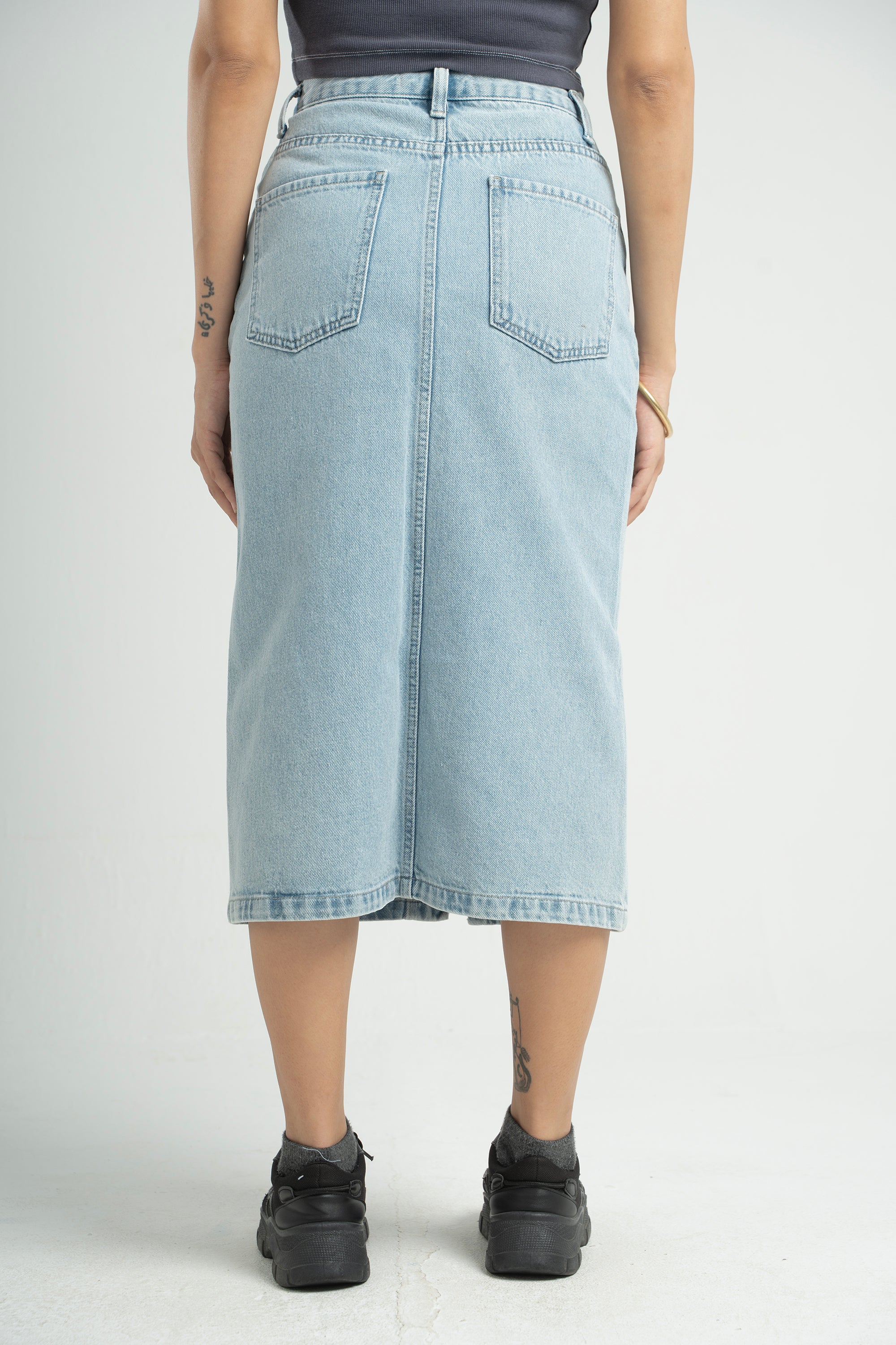 Fitted Denim Skirt